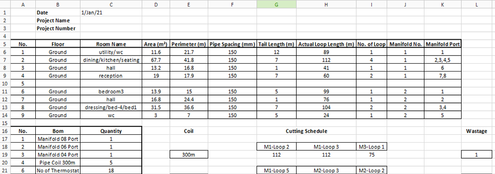 UFH Drafting Designs services 